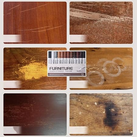 أقلام Wood Markers لإصلاح خدوش الخشب – 12 قلمًا بألوان متعددة 5