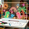لوح الرسم والكتابة المضيء 16 بوصة LED – قابل للشحن مع 7 أوضاع إضاءة 1