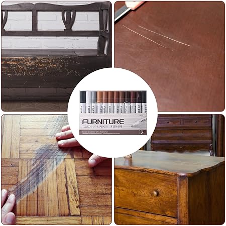 أقلام Wood Markers لإصلاح خدوش الخشب – 12 قلمًا بألوان متعددة 4